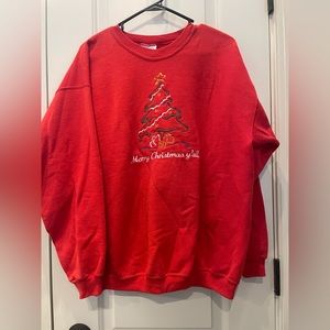 Vintage Hanes Christmas crewneck sweatshirt merry Christmas y’all Size large